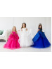 Cap Sleeves Glitter Peplum Flower Girl Dress